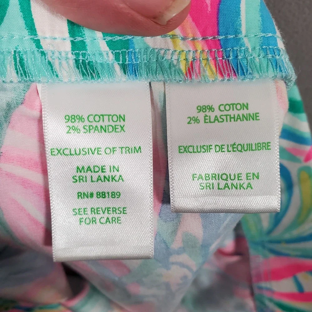 Lilly Pulitzer Shorts Women M Pink Ocean View Sea Turtle Soiree Tropical Coastal - Picture 7 of 8